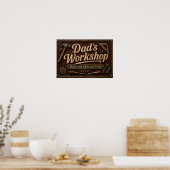 Vaderdag garageborden voor papa poster (Keuken)