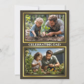 Vaderdag Garden Photo Party Kaart (Achterkant)