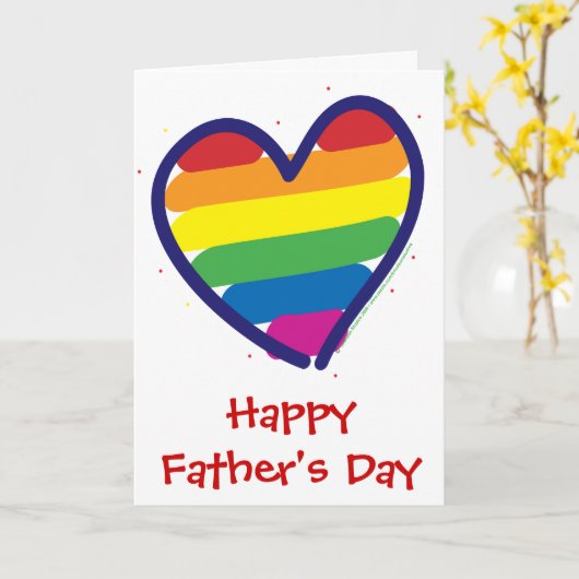 Vaderdag/Gay Pride Kaart (Gele Bloem)