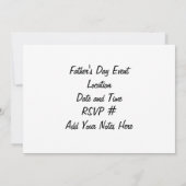 VADERDAG GEBEURTENISINVITATIE KAART (Achterkant)