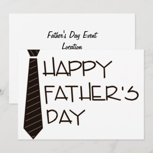 VADERDAG GEBEURTENISINVITATIE KAART (Voorkant / Achterkant)