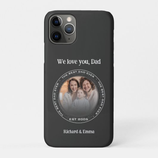 Vaderdag Gedenkelijke familie foto beste vader Case-Mate iPhone Case (Achterkant)