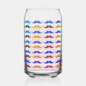 Vaderdag Gekleurde baarden Custom Namen & Bericht Blikvorm Glas (Voorkant)