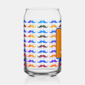 Vaderdag Gekleurde baarden Custom Namen & Bericht Blikvorm Glas (Links)