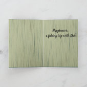 Vaderdag, geluk is een visuitje met papa kaart (Binnen)