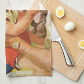  vaderdag, gelukkige familie in de voorsteden theedoek (Quarter Fold)