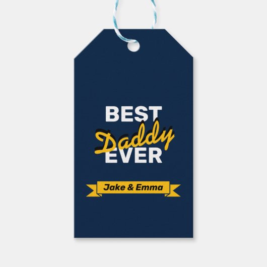 Vaderdag gepersonaliseerd cadeau Label Cadeaulabel (Voorkant)