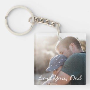 Vaderdag Gepersonaliseerde Foto Sleutelhanger