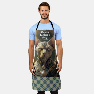 Vaderdag Gepersonaliseerde foto Viking Cat. Schort