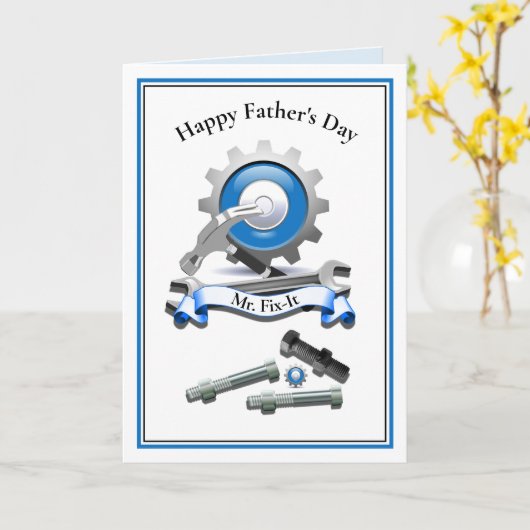 Vaderdag Gepersonaliseerde Kaart (Gele Bloem)