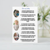 vaderdag gepersonaliseerde kaart met rijm en foto (Staand voorkant)