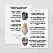 vaderdag gepersonaliseerde kaart met rijm en foto (Voorkant / Achterkant)