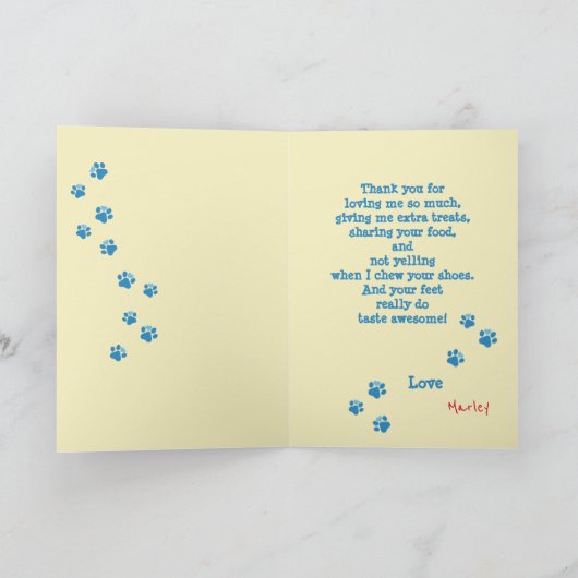 Vaderdag Gepersonaliseerde Old English Sheep Dog Feestdagen Kaart (Binnen)