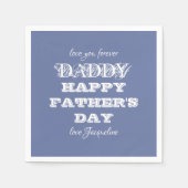 Vaderdag Gepersonaliseerde Papa Papier Napkins Servet (Voorkant)