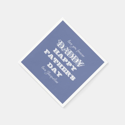 Vaderdag Gepersonaliseerde Papa Papier Napkins Servet (Hoek)