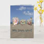 Vaderdag Gepersonaliseerde upload uw foto's Kaart (Gele Bloem)