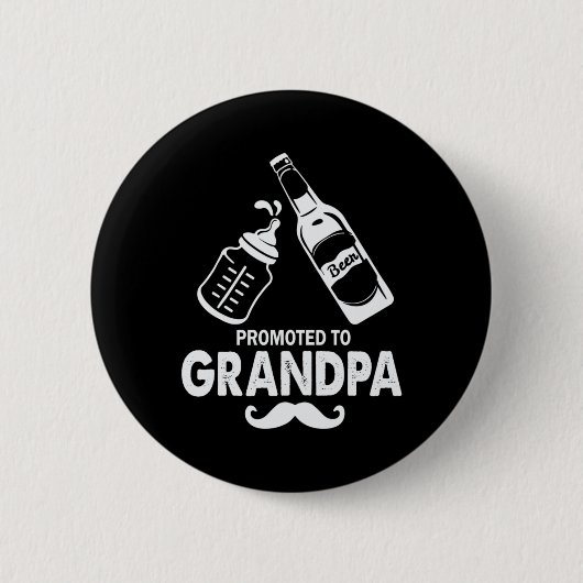 Vaderdag gepromoveerd tot opa ronde button 5,7 cm (Voorkant)