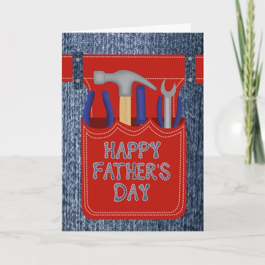 Vaderdag Gereedschap in een Gereedschapsgordel Kaart (Voorkant)
