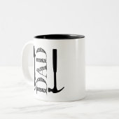 Vaderdag Gereedschap voor Vader Tweekleurige Koffiemok (Voorkant links)