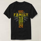 Vaderdag Geschenk God Familie Steeler Kruis Ch T-shirt (Design voorkant)