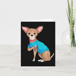 Vaderdag geschenken Grappige hond Chihuahua Ik hou Kaart