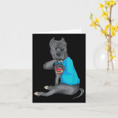 Vaderdag geschenken papa grappige hond pitbull ik kaart (Gele Bloem)