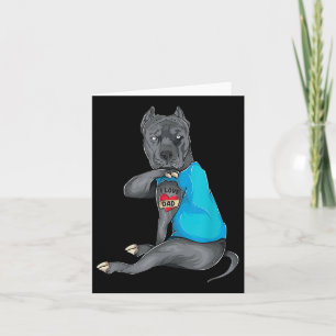 Vaderdag geschenken papa grappige hond pitbull ik kaart