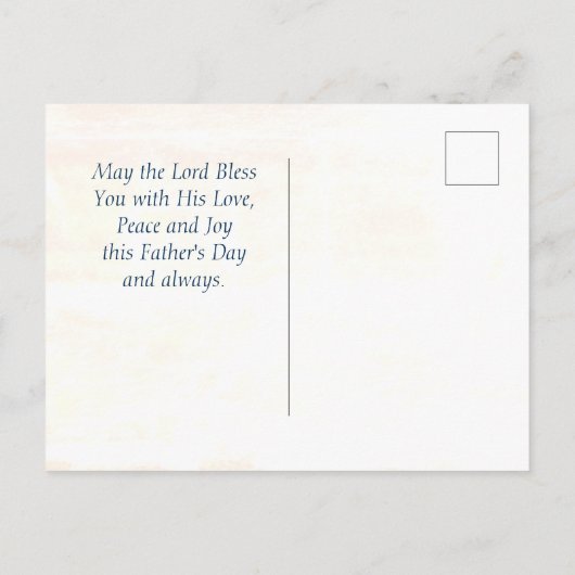 Vaderdag, getallen 6:24 vuurtoren briefkaart (Achterkant)