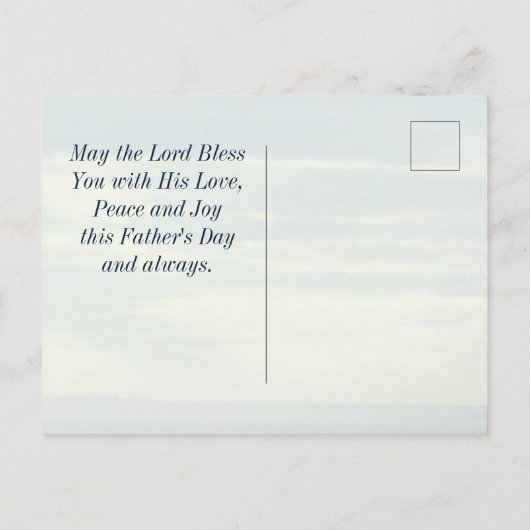 Vaderdag, getallen 6:24 vuurtoren briefkaart (Achterkant)