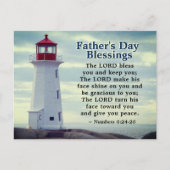 Vaderdag, getallen 6:24 vuurtoren briefkaart (Voorkant)