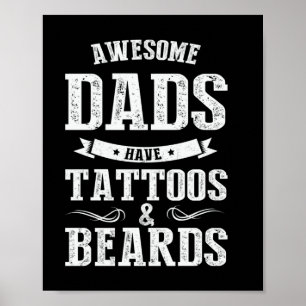 Vaderdag Geweldige Dads hebben Tattoos Poster