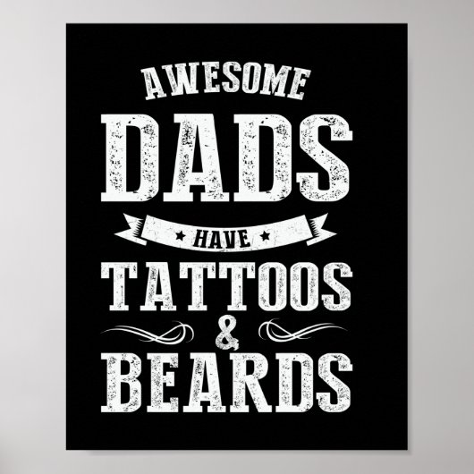 Vaderdag Geweldige Dads hebben Tattoos Poster (Voorkant)