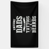 Vaderdag Geweldige Dads hebben Tattoos Spandoek (Verticaal)