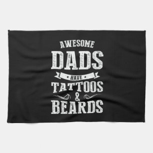 Vaderdag Geweldige Dads hebben Tattoos Theedoek