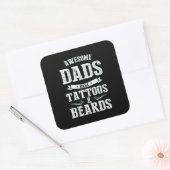 Vaderdag Geweldige Dads hebben Tattoos Vierkante Sticker (Envelop)