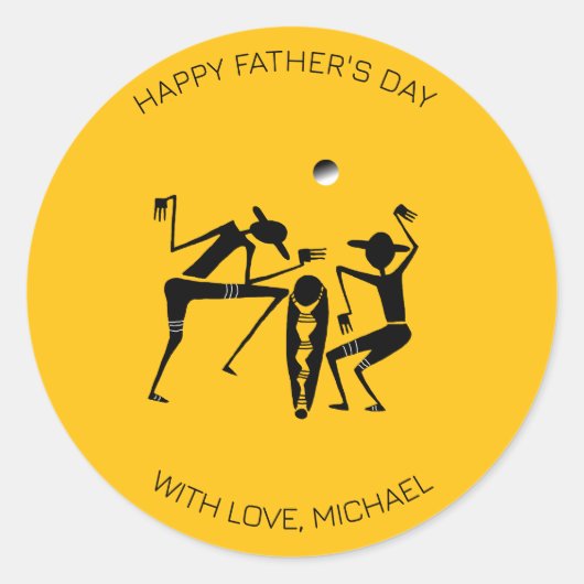 Vaderdag Geweldige Moonlight Dance Ronde Sticker (Voorkant)