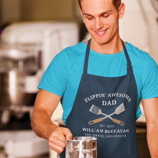 Vaderdag Geweldige Papa BBQ Grill Gepersonaliseerd Schort