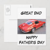 Vaderdag geweldige vader briefkaart (Voorkant / Achterkant)