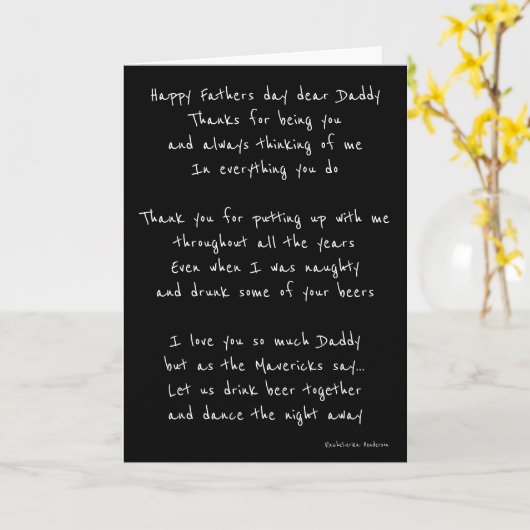 Vaderdag giechelt kaart (Gele Bloem)