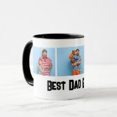 Vaderdag Gift Best Dad Oover 3 Photo Collage Mok (Voorkant links)