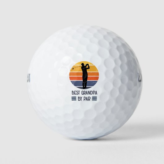 Vaderdag Gift | Beste opa op par Golfballen (Voorkant)