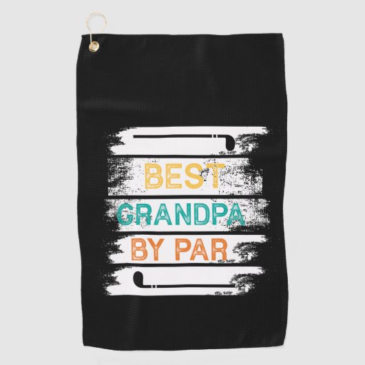 Vaderdag Gift | Beste opa op par Golfhanddoek (Voorkant)