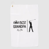 Vaderdag Gift | Beste opa op par Golfhanddoek (Voorkant)