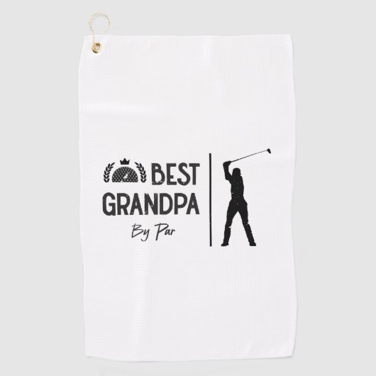 Vaderdag Gift | Beste opa op par Golfhanddoek (Voorkant)