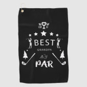 Vaderdag Gift | Beste opa op par Golfhanddoek (Voorkant)