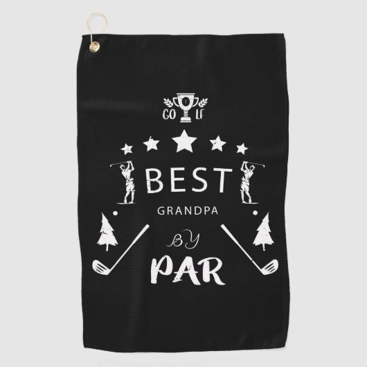 Vaderdag Gift | Beste opa op par Golfhanddoek (Voorkant)