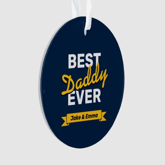 Vaderdag Gift | Beste papa ooit Ornament (voorkant)
