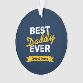 Vaderdag Gift | Beste papa ooit Ornament (voorkant)
