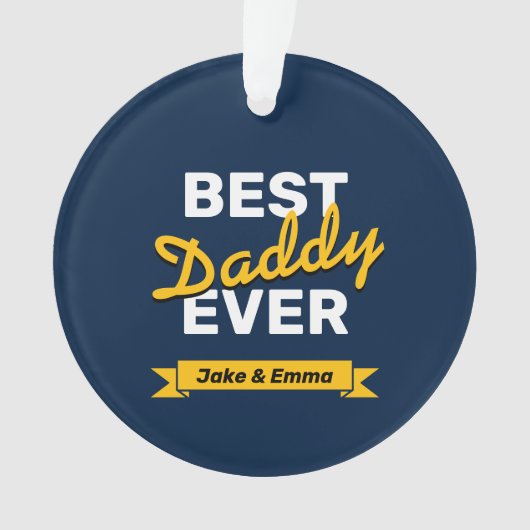 Vaderdag Gift | Beste papa ooit Ornament (voorkant)