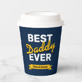 Vaderdag Gift | Beste papa ooit papieren bekers (Voorkant)